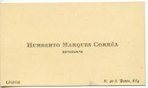 Cartão de visita de Humberto Marques Corrêa
