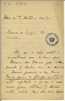 Carta de Alfredo Pimenta para Teófilo Braga