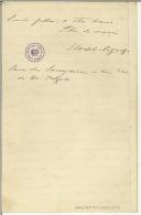 Carta de Teófilo Braga para Maria do Carmo Xavier de Barros Leite
