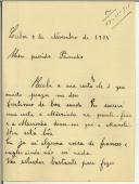 Carta de Ana Rosa Teixeira Gomes para Manuel Teixeira Gomes
