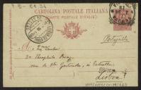 Bilhete-postal de Joaquim de Araújo a Teófilo Braga