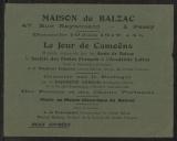 Convite da Maison de Balzac a Teófilo Braga