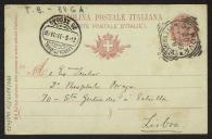 Bilhete-postal de Joaquim de Araújo a Teófilo Braga