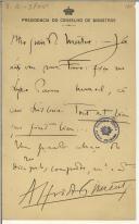 Carta de Alfredo Pimenta para Teófilo Braga