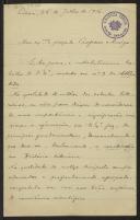 Carta de A. do Prado Coelho a Teófilo Braga