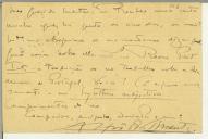 Bilhete-postal de Alfredo Pimenta para Teófilo Braga
