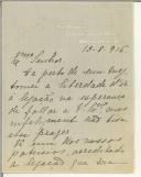 Carta de Júlia Afonso Newbery para Manuel Teixeira Gomes
