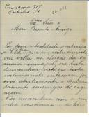Carta de Joaquim Augusto de Carvalho para António José de Almeida