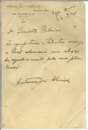 Copiador de carta de António José de Almeida para Queiroz Ribeiro.