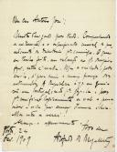 Carta de Alfredo de Magalhães para António José de Almeida.