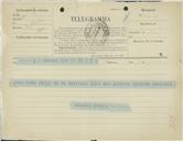 Telegrama de António Granjo para o ministro do interior