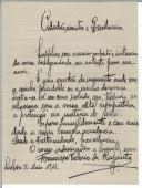 Carta de Francisco Valério de Rajanto para António José de Almeida