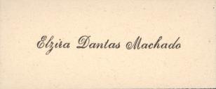 Cartão pessoal de Elzira Dantas Machado