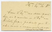 Cartão pessoal de Afonso Alves de Sousa [para António José de Almeida].