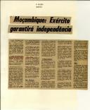 Moçambique: exército garantirá independência