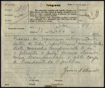 Telegrama de Gomes de Almeida para António José de Almeida.