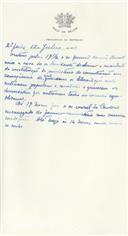 Memorando sobre processo de formação do novo ministério