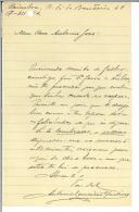 Carta de António Couceiro Martins para António José de Almeida.