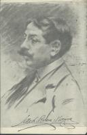 Bilhete-postal de Ignasi Ribera y Rovira para António José de Almeida