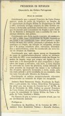 Presidência da República - Chancelaria das Ordens Portuguesas