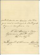 Carta de Ricardo Pais Gomes para António José de Almeida.