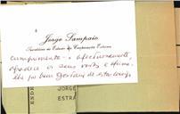 Cartão de agradecimento de Jorge Sampaio para Francisco António Gonçalves Ferreira anexando telegrama de felicitações