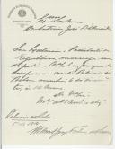 Carta de Manuel Jorge Forbes de Bessa para António José de Almeida.