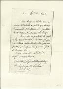 Carta do Coronel António Augusto Dias Antunes