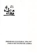 Cópia do programa eleitoral 1994-1997 apresentado pela Coligação "Com Lisboa" para o Município de Lisboa