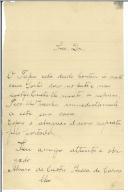 Carta de Álvaro de Castro Bessa de Carvalho  para António José de Almeida