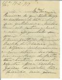 Carta de Maria Bernardo Botelho da Cunha Lobo Ramalho.