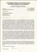 Carta de Michael Harbottle para Francisco da Costa Gomes