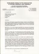 Carta de Michael Harbottle para Francisco da Costa Gomes