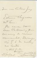 Carta de Afonso Costa para António José de Almeida