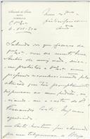 Carta de Armindo de Faria para António José de Almeida