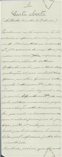 Carta de Henrique Bertrand.