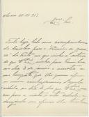 Carta de Carlos Gomes Teixeira para António José de Almeida