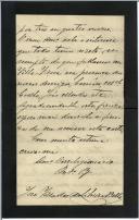 Carta de José da Silveira Belo para Morais.