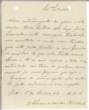 Carta de Álvaro Mendes Côrte-Real para António José de Almeida