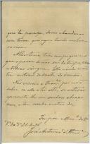 Carta de José António de Almeida para António José de Almeida.