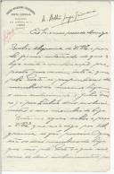 Cópia de carta de António José de Almeida para Artur Jorge Guimarães
