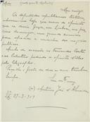 Carta de António José de Almeida para Bernardino Machado.