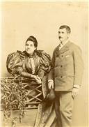 Fotografia de <span class="hilite">Joaquim José Perdigão Queiroga</span> e Maria Cândida Morais <span class="hilite">Perdigão</span>.