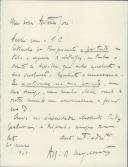 Carta de Alfredo de Magalhães para António José de Almeida