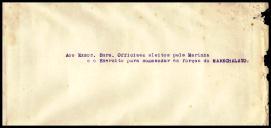 Cópia de carta do Marechalato para os oficiais das forças armadas revoltosos.