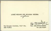 Cartão pessoal de José Pedro de Sousa Vieira
