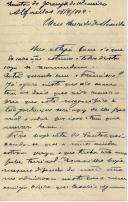 Carta de José de Nápoles para António José de Almeida.