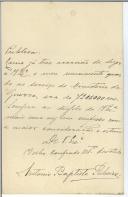 Carta de António Baptista Ribeiro para António José de Almeida