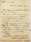 Carta de António Pinto Morais (?) para António José de Almeida.