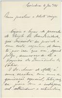 Carta de Manuel de Arriaga para António José de Almeida